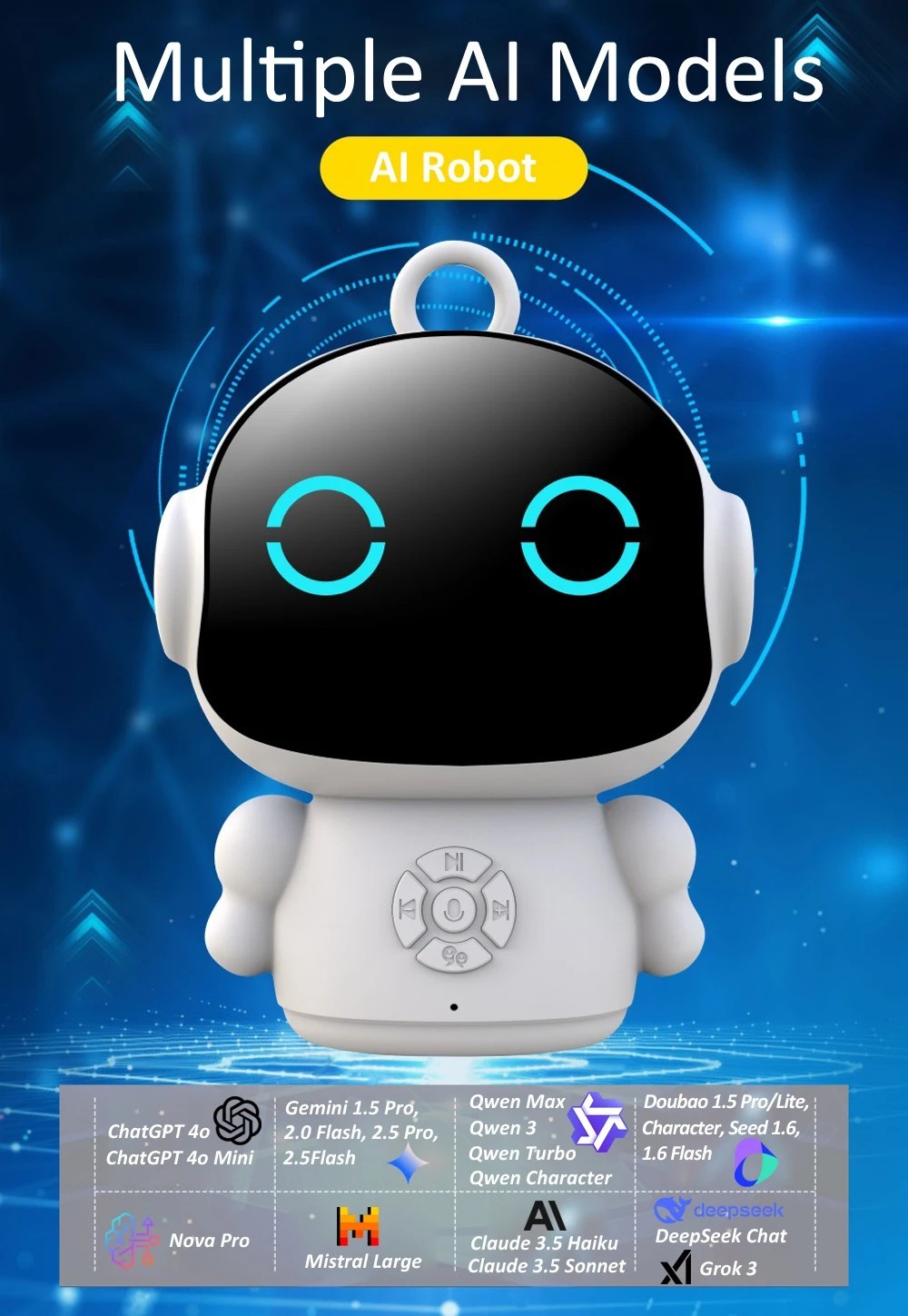 Tuya Smart AI Robot 61 Language Interactive Kids Learning Toy Voice Control Gift