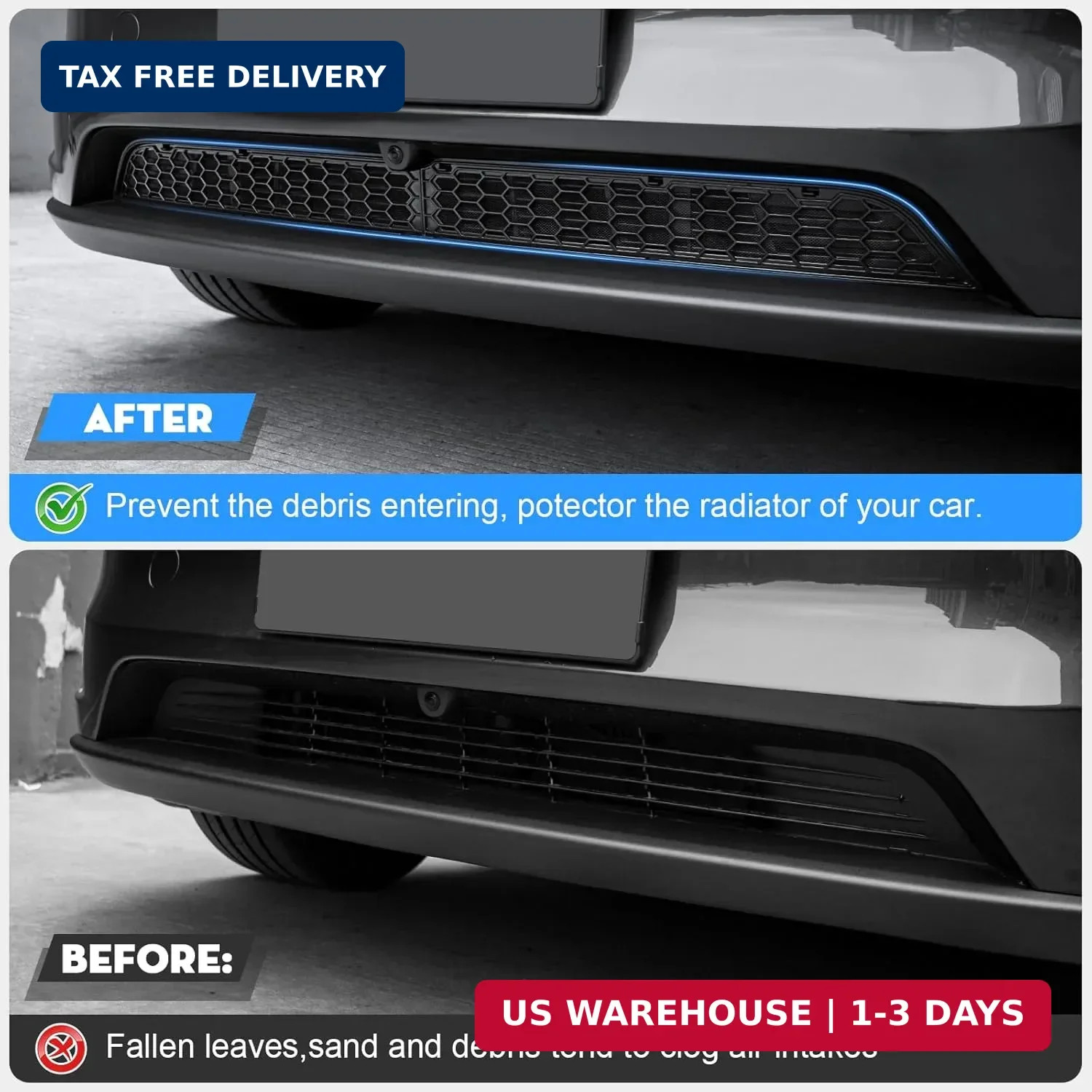 Grille Mesh Inserts for 2026 Tesla New Model Y Premium Front Air Inlet Vent Gril