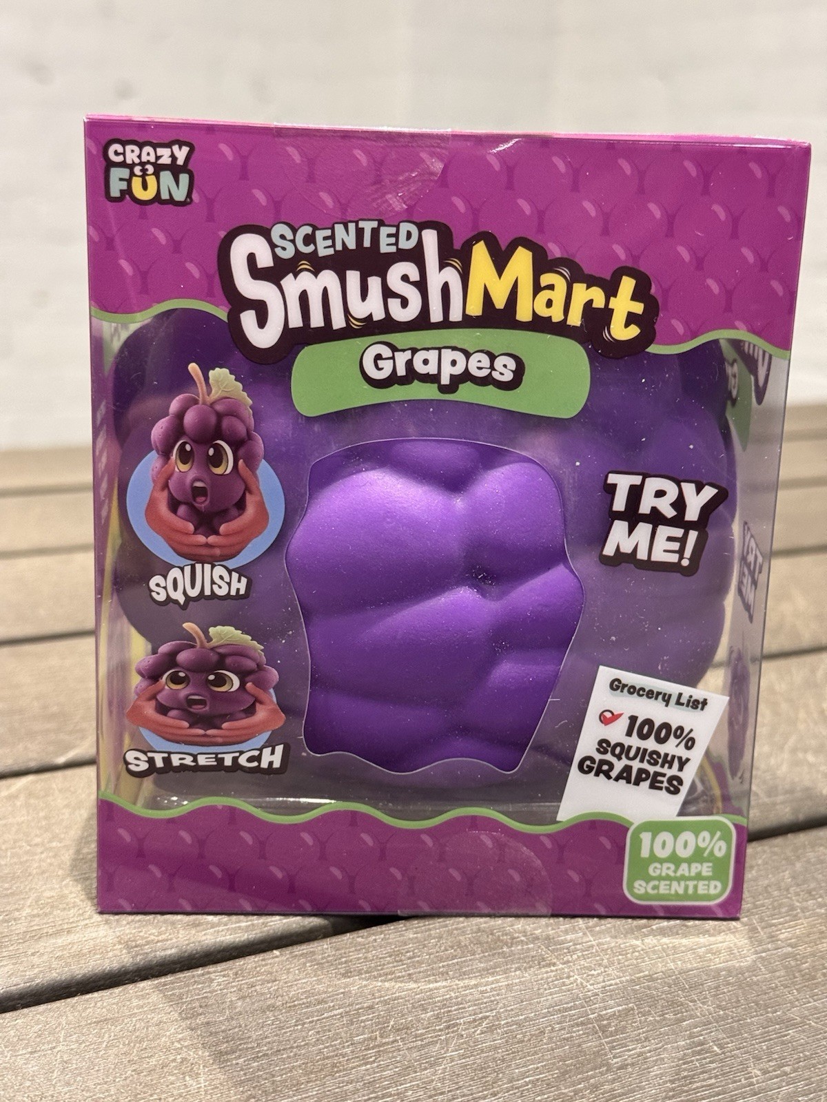 🍇 Smush Mart Scented Grapes JUMBO VIRAL SQUISHY 6” RMS USA Crazy Fun