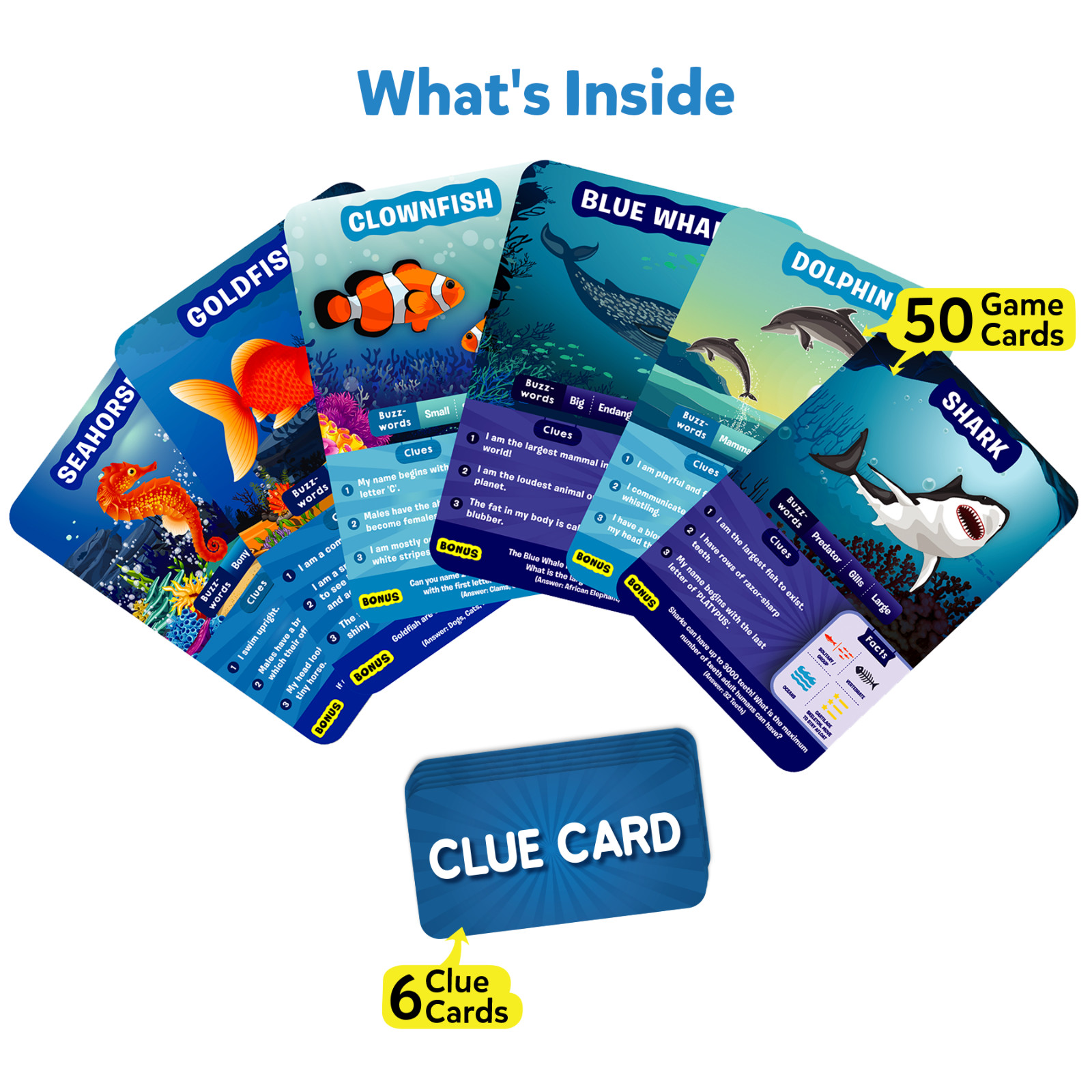 Skillmatics Card Game – Guess in 10 Underwater Animals for Kids Ages 8 and Up