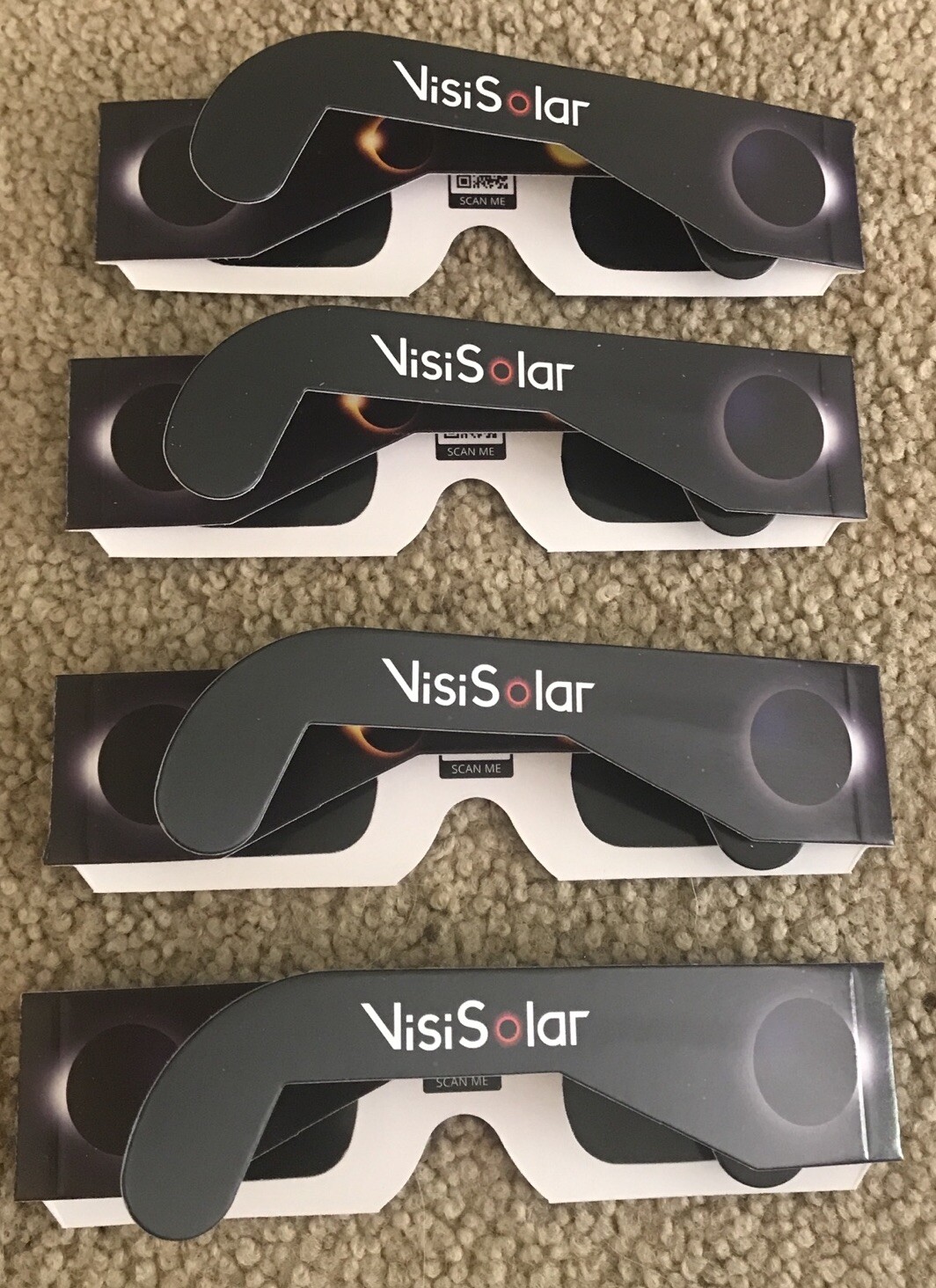 (4) Solar Eclipse Glasses – ISO & CE Certified – Certified ISO 12312-2