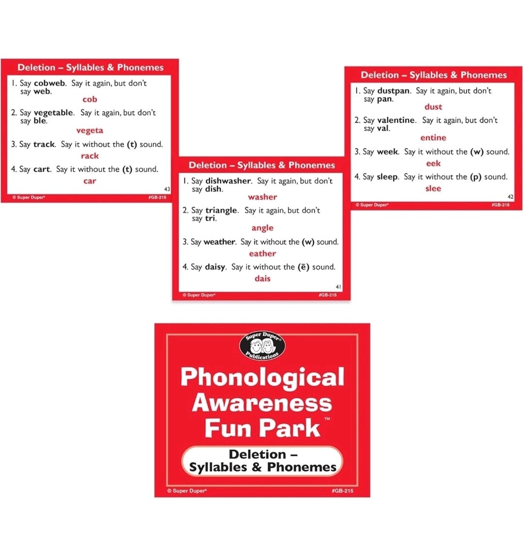 Phonological Awareness Fun Park With Electronic Spinner Super Duper Publications