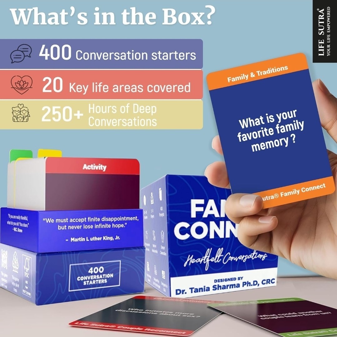 Life Sutra Family Connect 400 Heartfelt Conversation Starter Cards Game