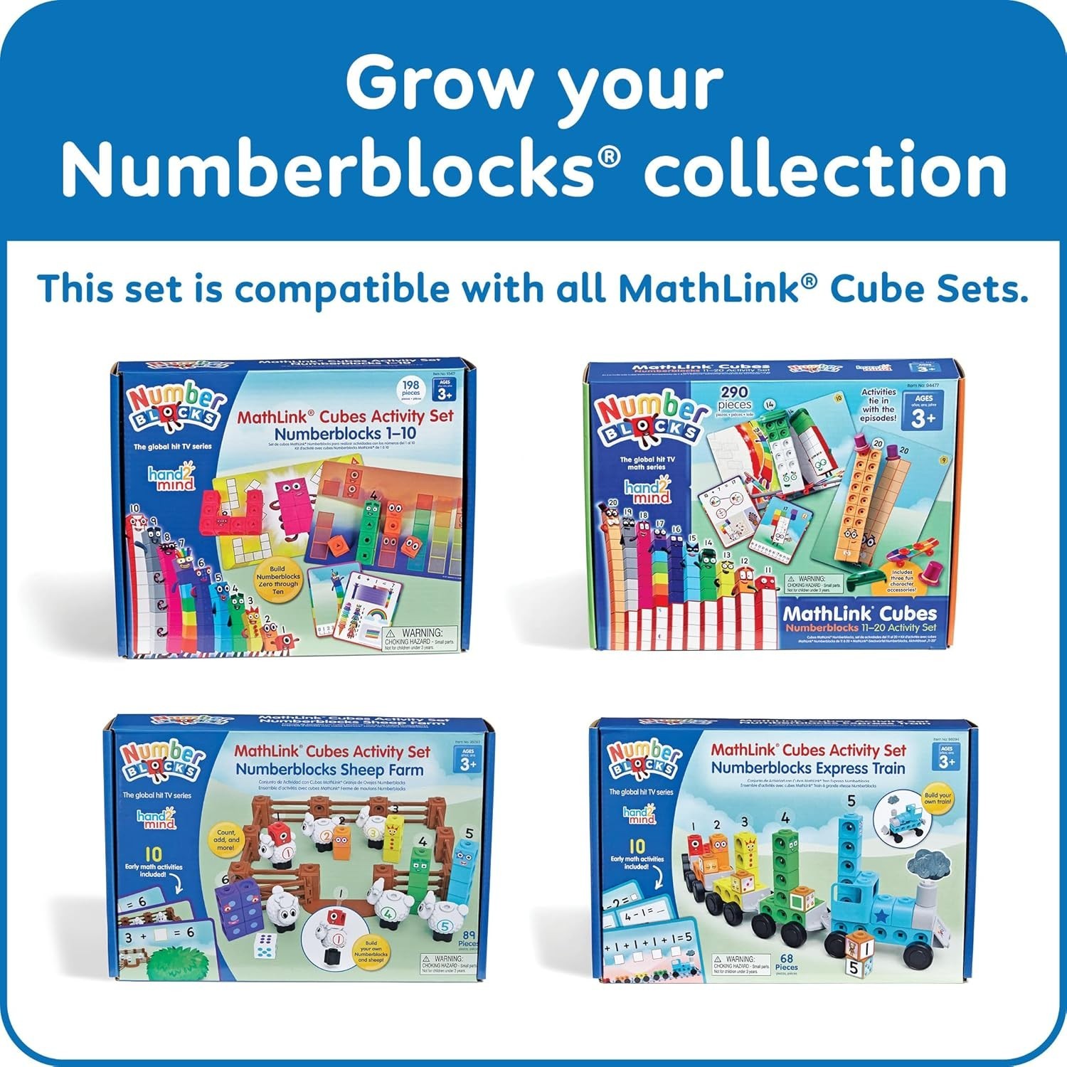 Numberblocks Mathlink Cubes Set Kids Educational Toys Preschool Learning