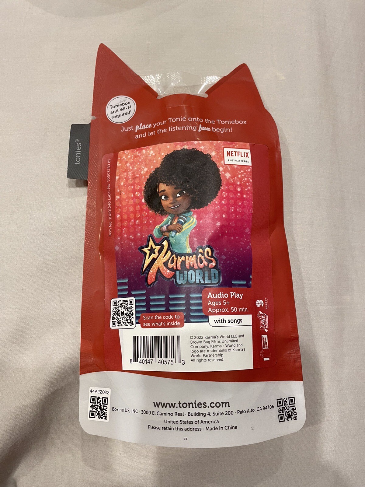 Tonies Karma’s World Tonie Audio Play Figure New