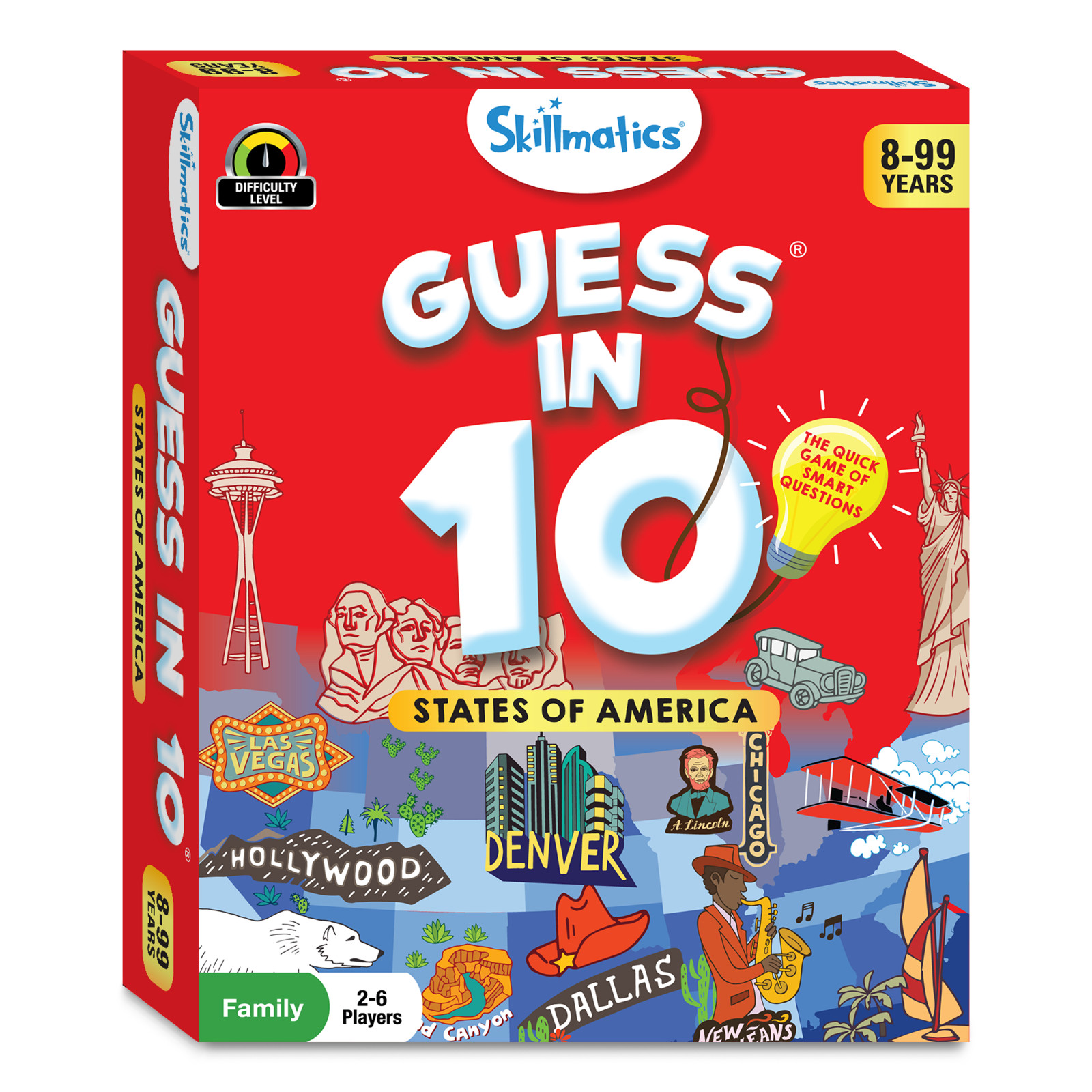 Skillmatics Card Game – Guess in 10 States of America for Kids Ages 8 and Up