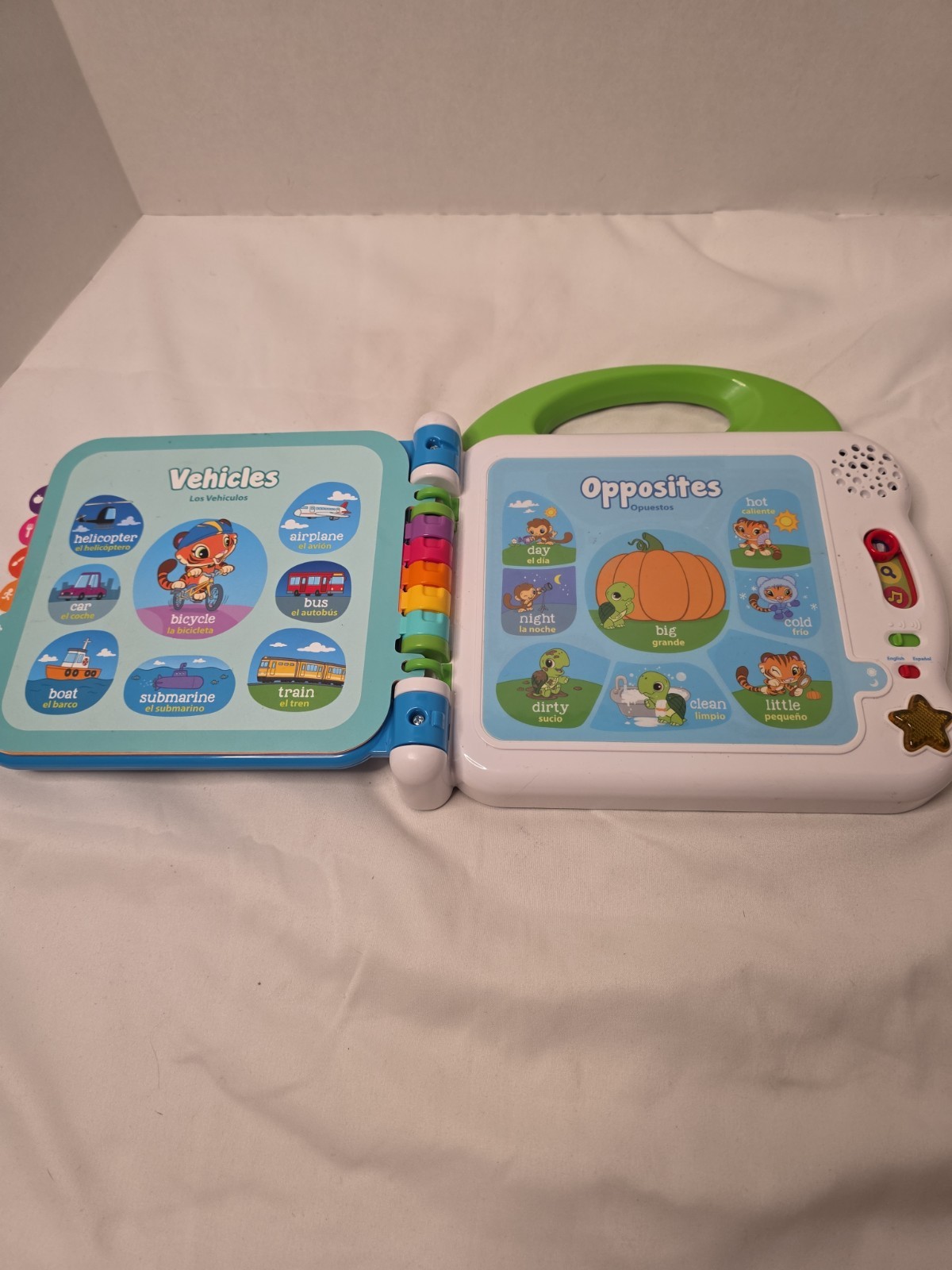 TESTED Leap Frog Learning Friends 100 Words Electronic English Chinese Book Kid