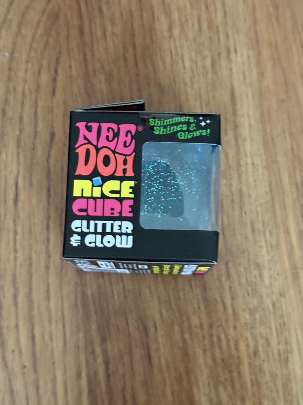 Nee Doh Glitter & Glow Blue Nice Cube -Fast delivery