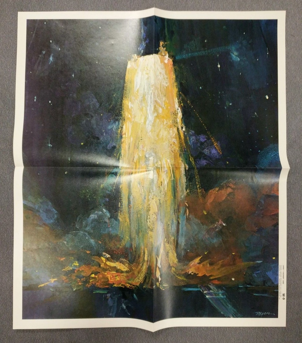 Peabody Vintage Original Waterfall And Bricks 1967 School 2 Sided Poster Lot #15