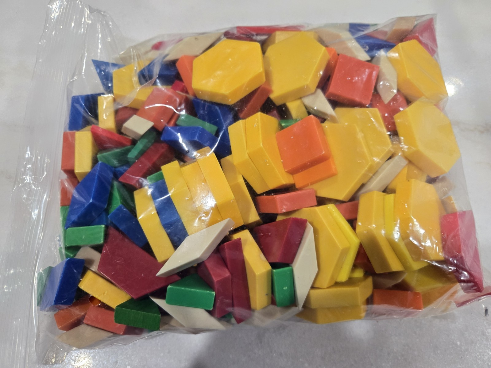 Math Manipulatives Plastic Tangram Pattern Blocks… 229 Pieces!