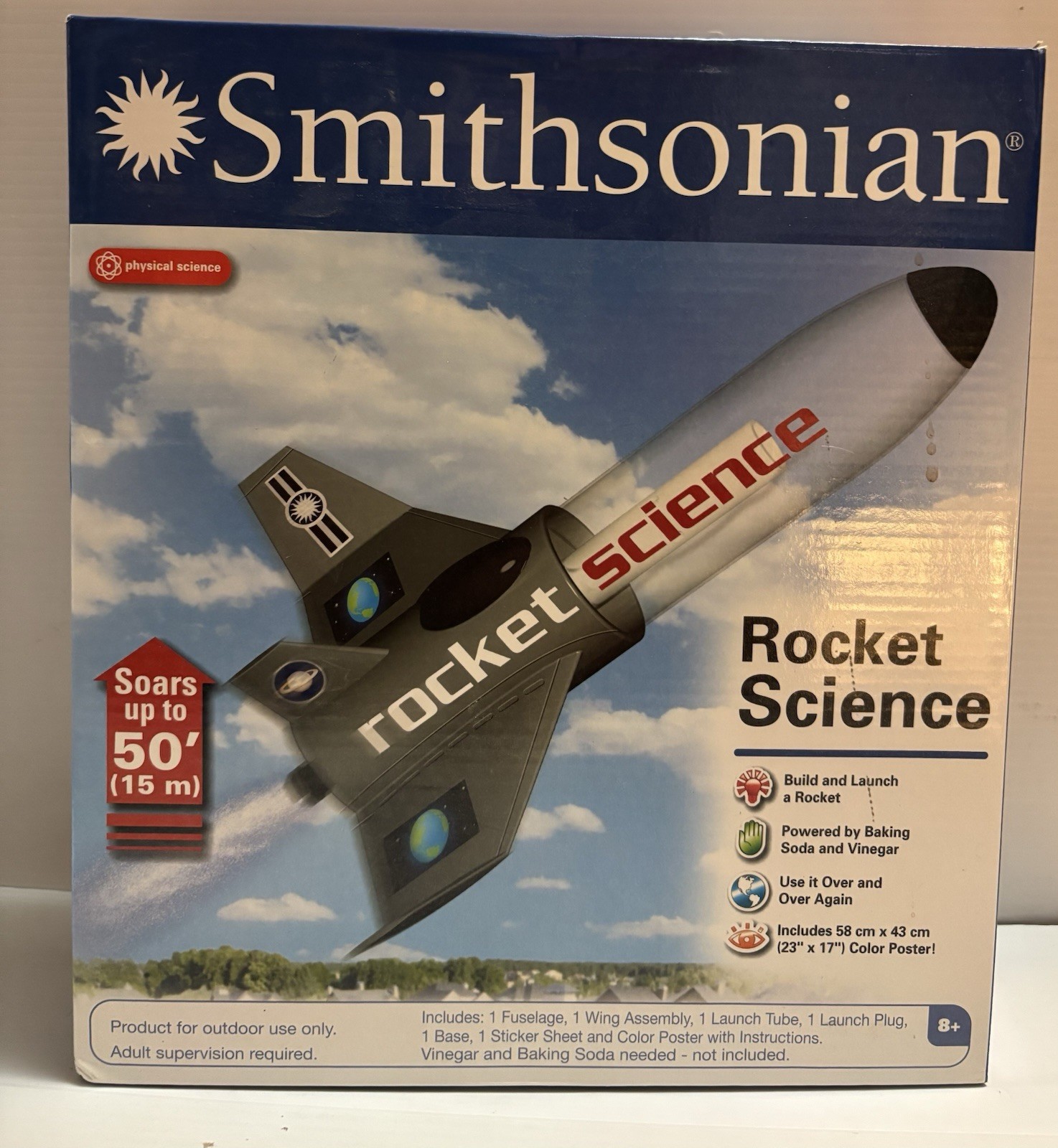 Smithsonian Science Activities Rocket Kit Set For Kids Agee 8 & Up New Free Ship
