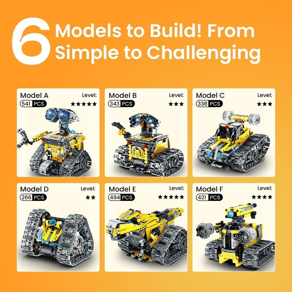 Robot Building Kit with Remote Control Gifts for Kids Boys Ages 8-13, Coding …
