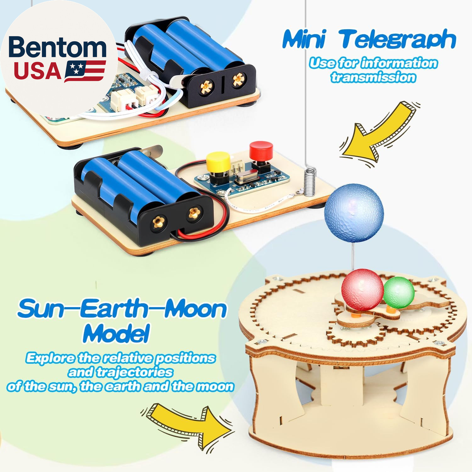 5 in 1 STEM Kits Projects for Kids, STEM Toys Crafts for Boys, Girls, Ages 8+, S
