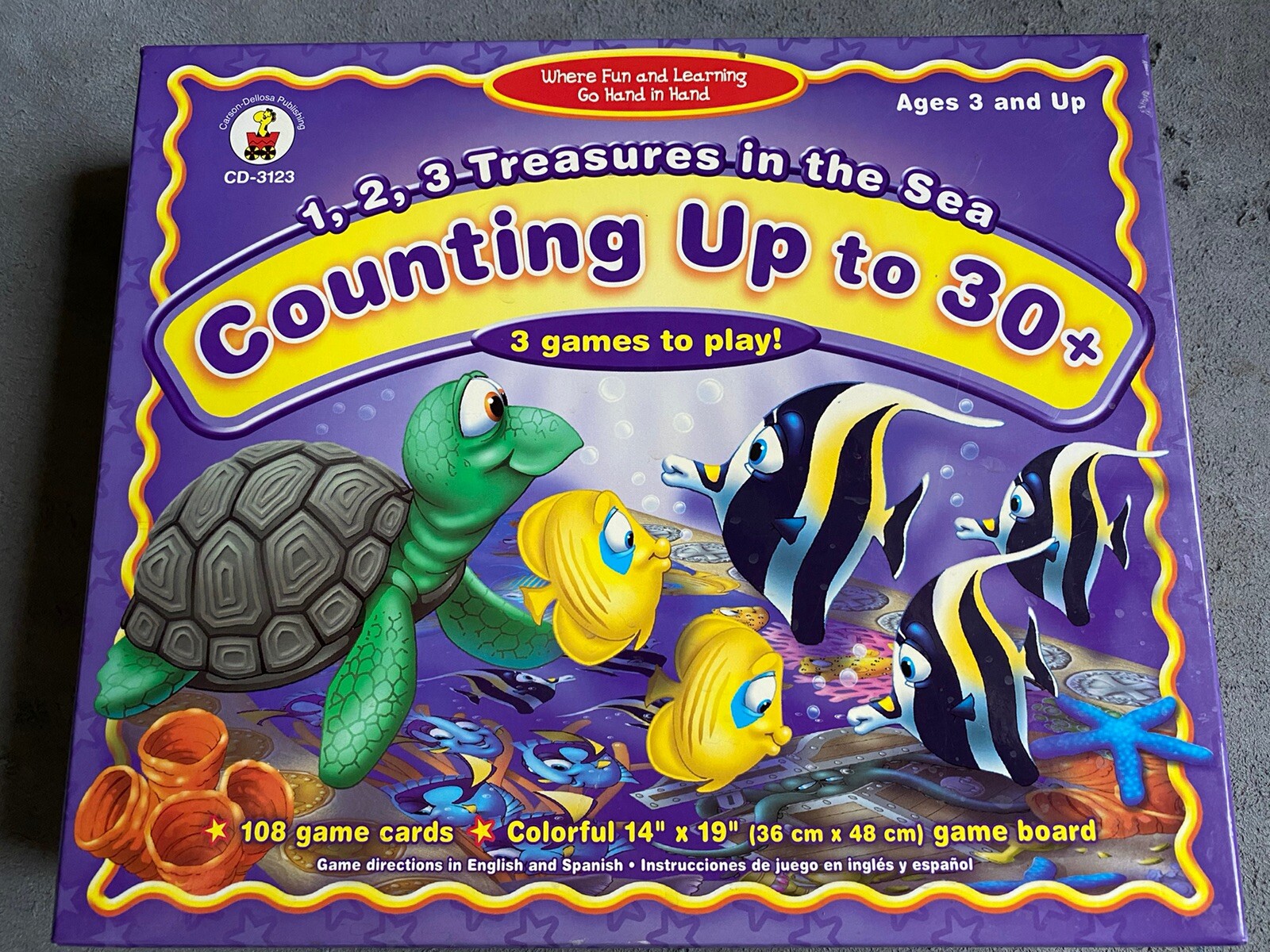 1-2-3 Treasures in the Sea Counting Up to 30 LEARN NUMBERS Game