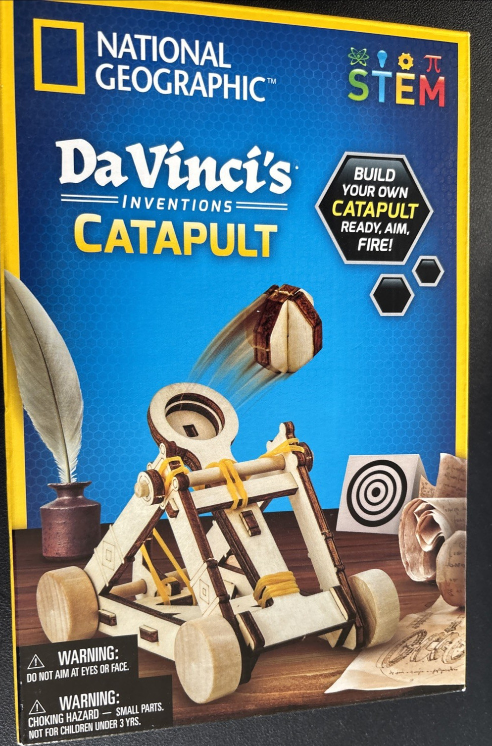 Stem Toy Da Vinci’s Inventions Wooden Catapult National Geographic NIB