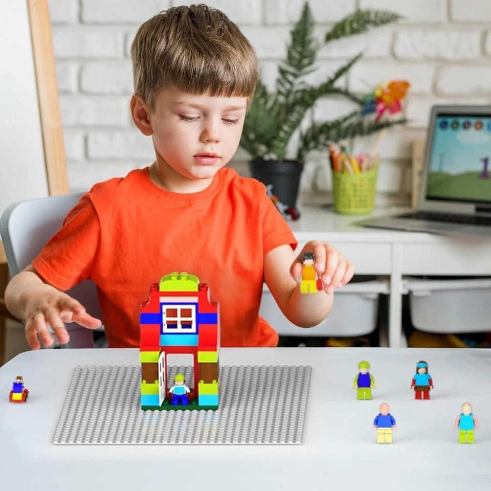 2-pack Gray Baseplates 32×32 Studs Â Compatible with Classic Lego, 10″x10″