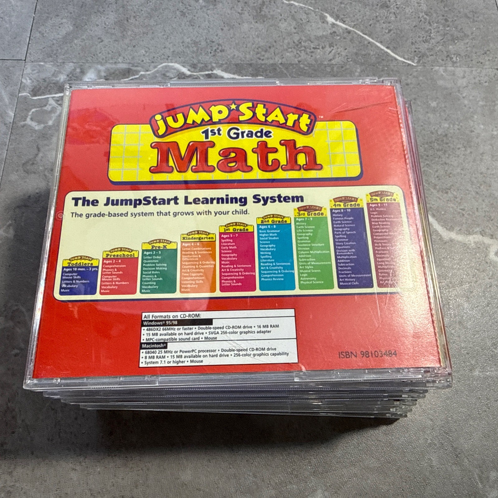 Lot Of 7 Jump Start Learning Games. Reading/Numbers 1st & 2nd Grade CD-ROM