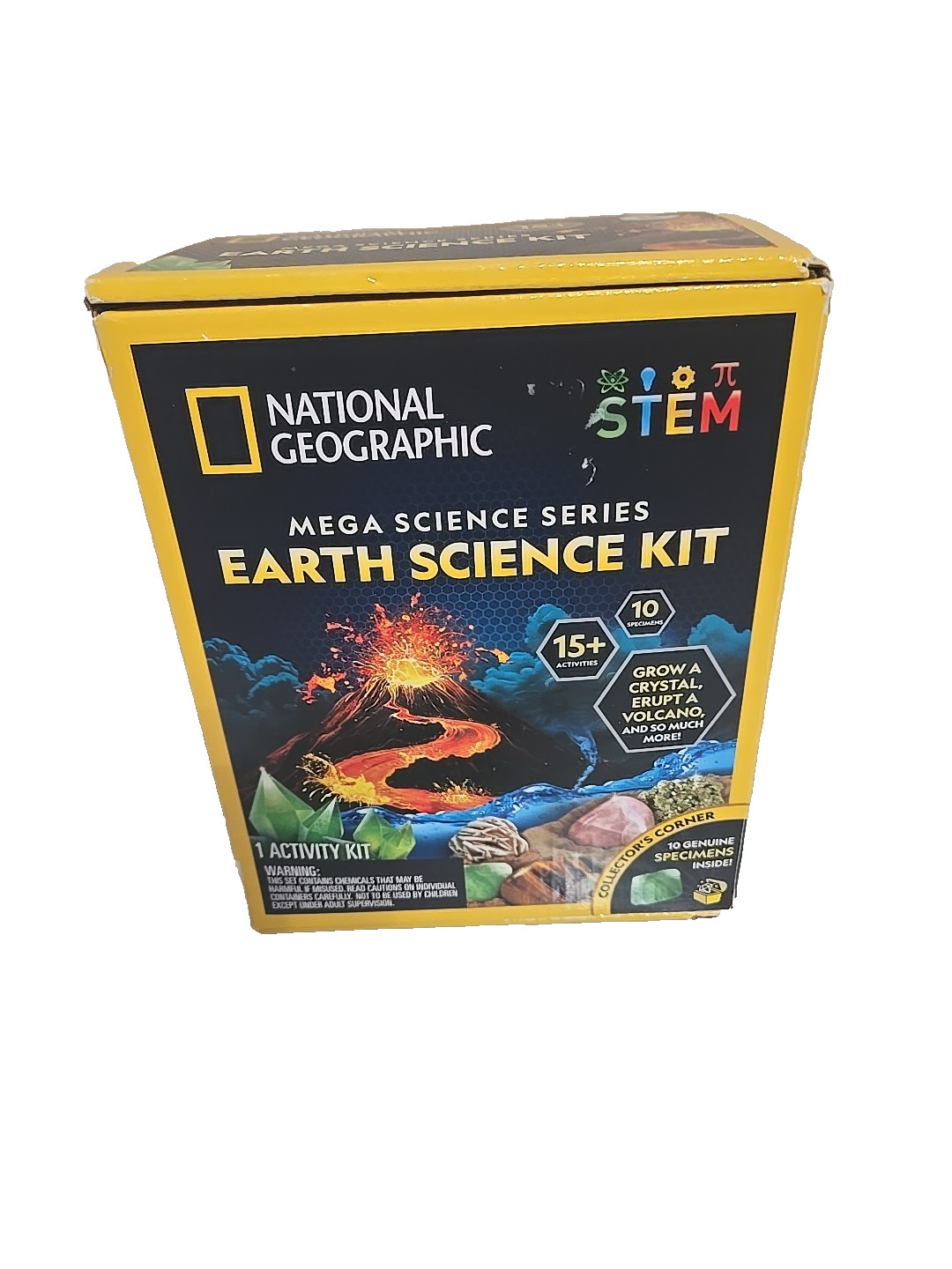 Nat Geo Mega Science Kit Crystals Volcano Gems Geology STEM Kids Educational NIB
