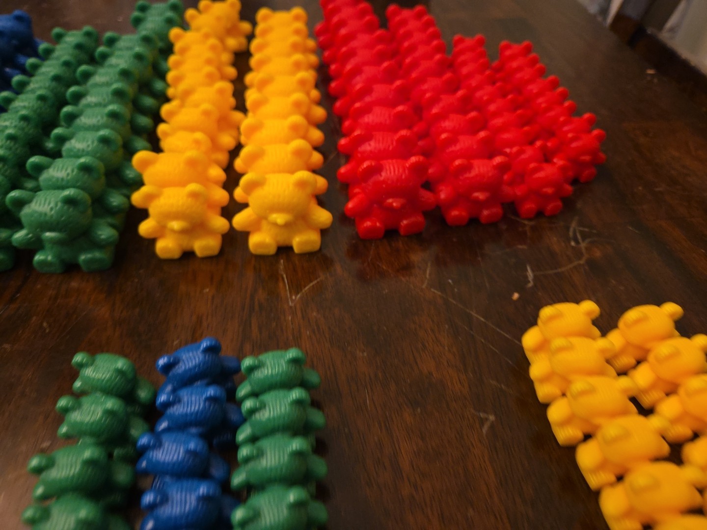 Plastic Multi Color Teddy Bear Counters 200+