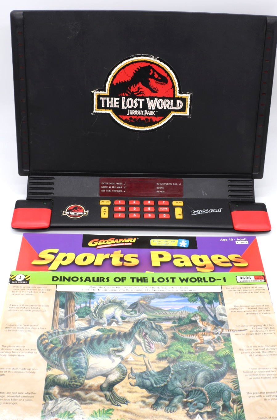 GeoSafari The Lost World Jurassic Park Electronic Learning Game