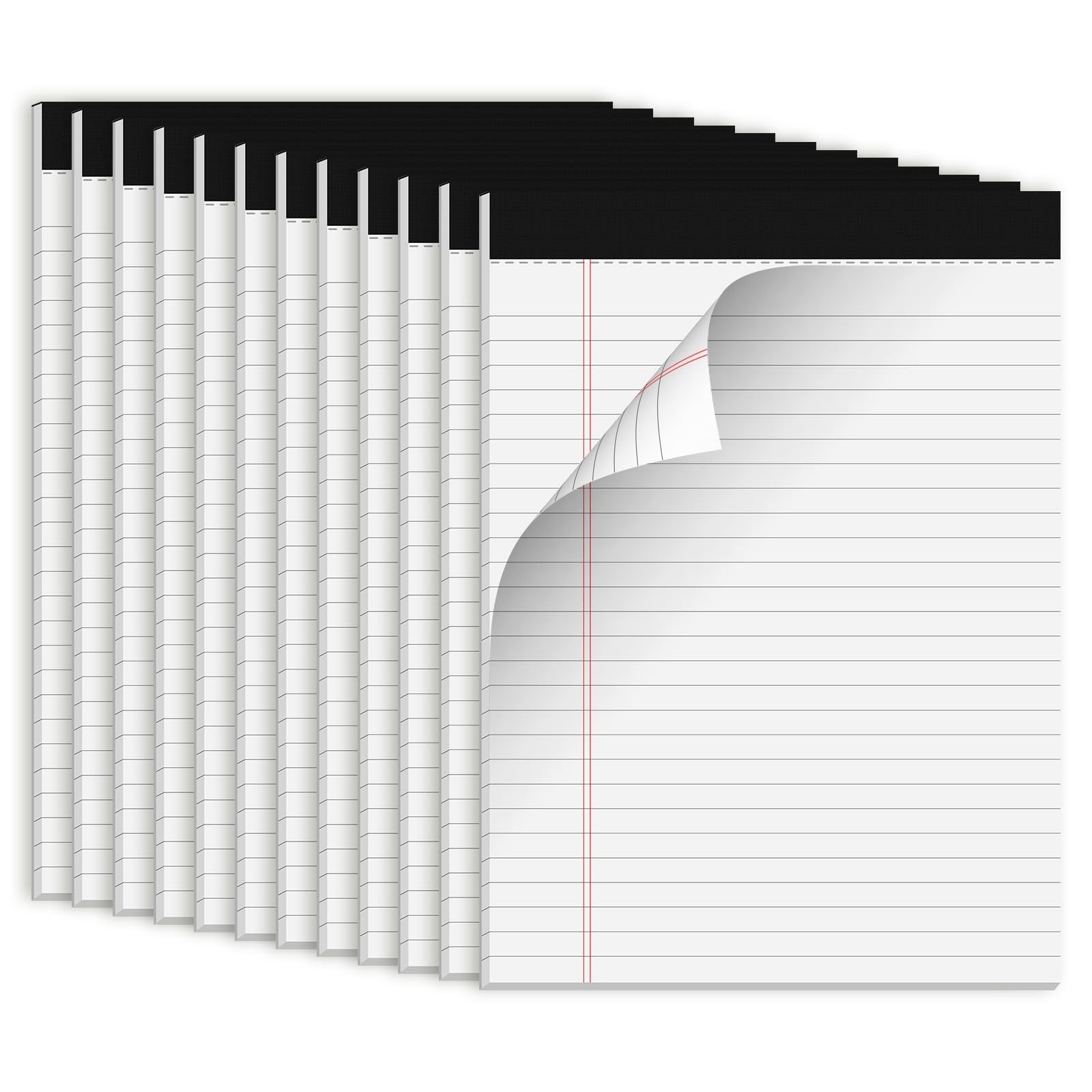 White Legal Pads 8.5 x 11 Notepads, 12 Pack Writing Paper Note Pads 8.5×11, M…