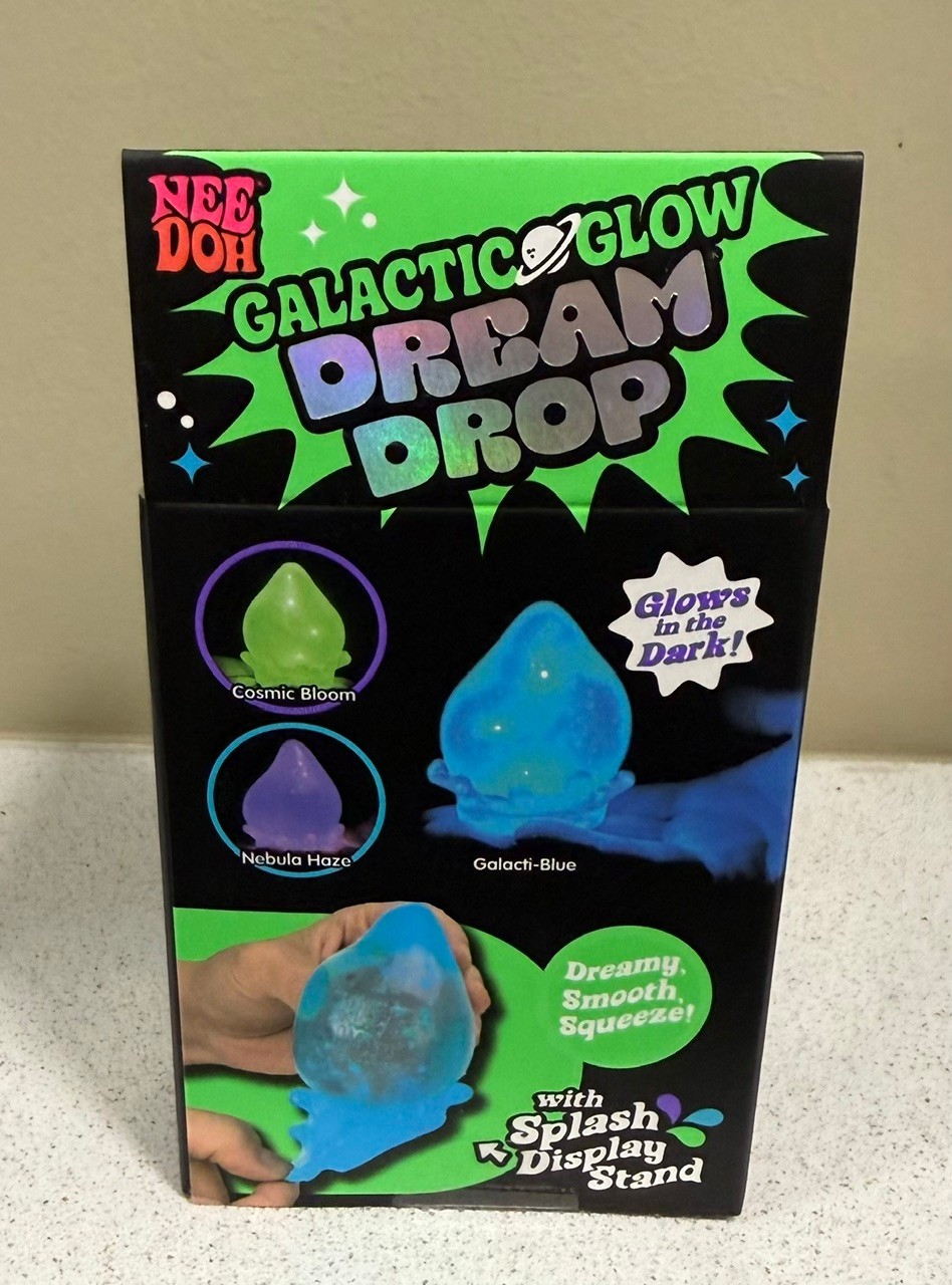 NeeDoh Galactic Glow Dream Drop Green NIB