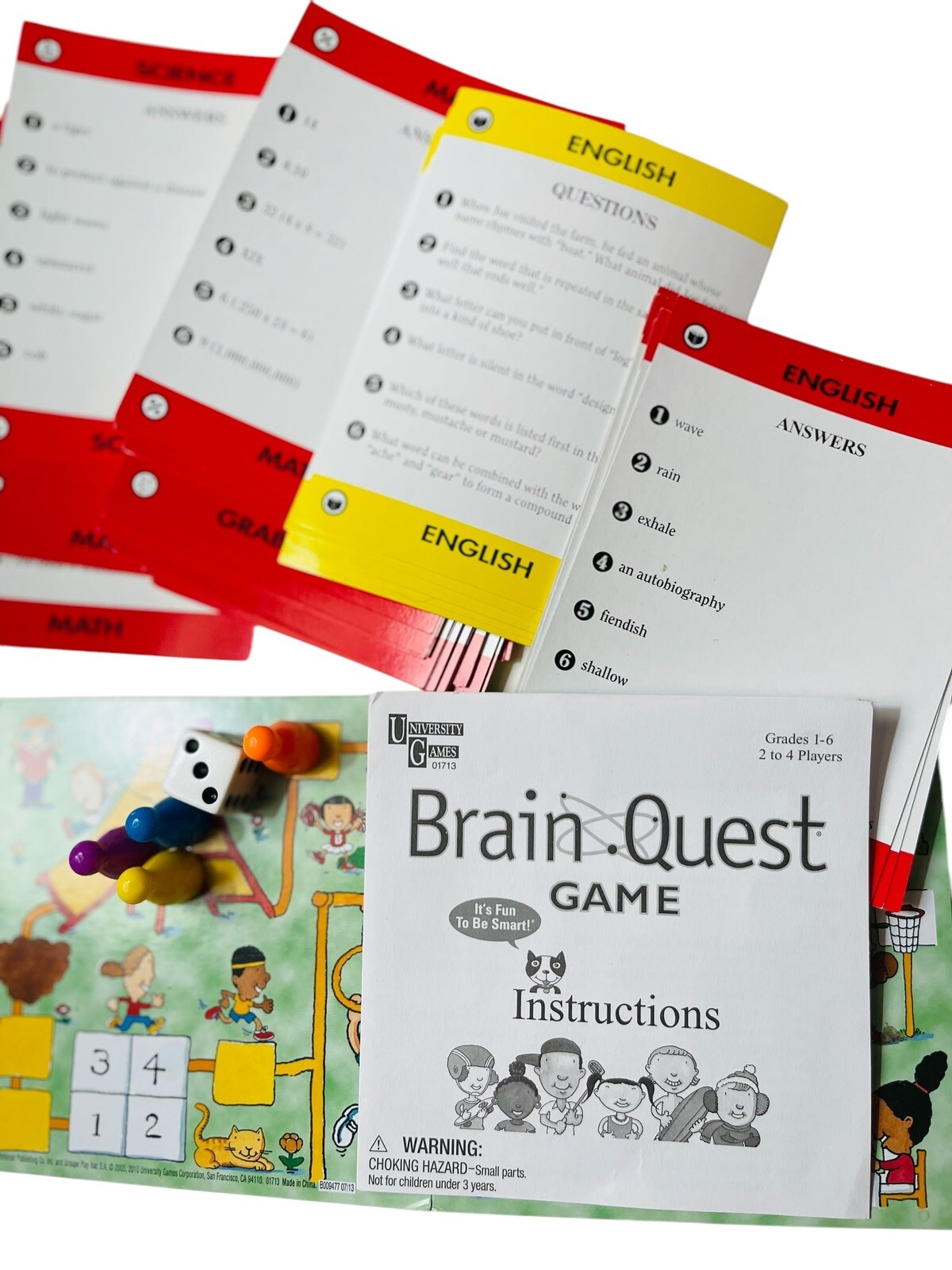 BRAIN QUEST GAME UNIVERSITY GAMES (AGES 6-12) & NEW SET SMART CARDS (AGES 9-10)