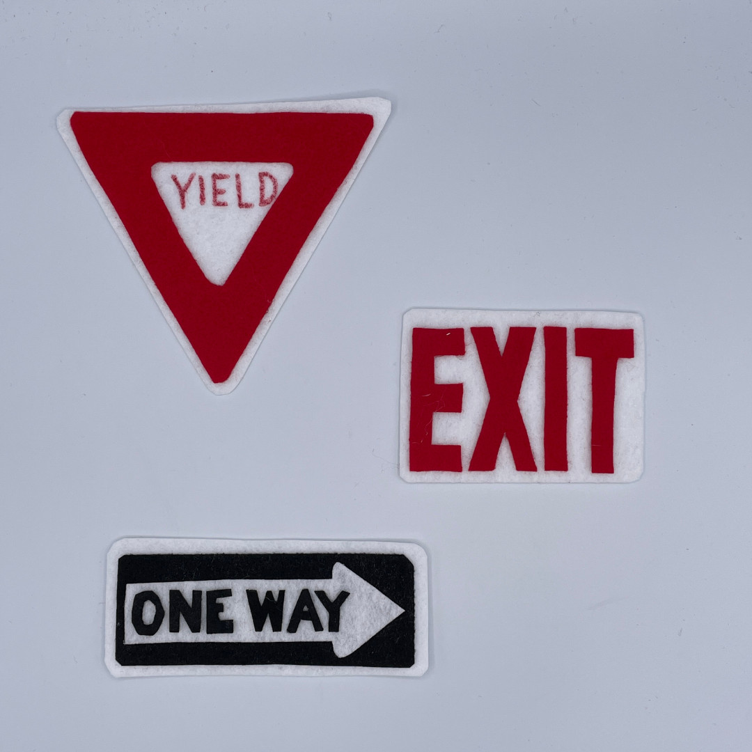 Safety Sign Set for Felt Story Sample Set for Felt /Flannel Board Play w/ Rhyme