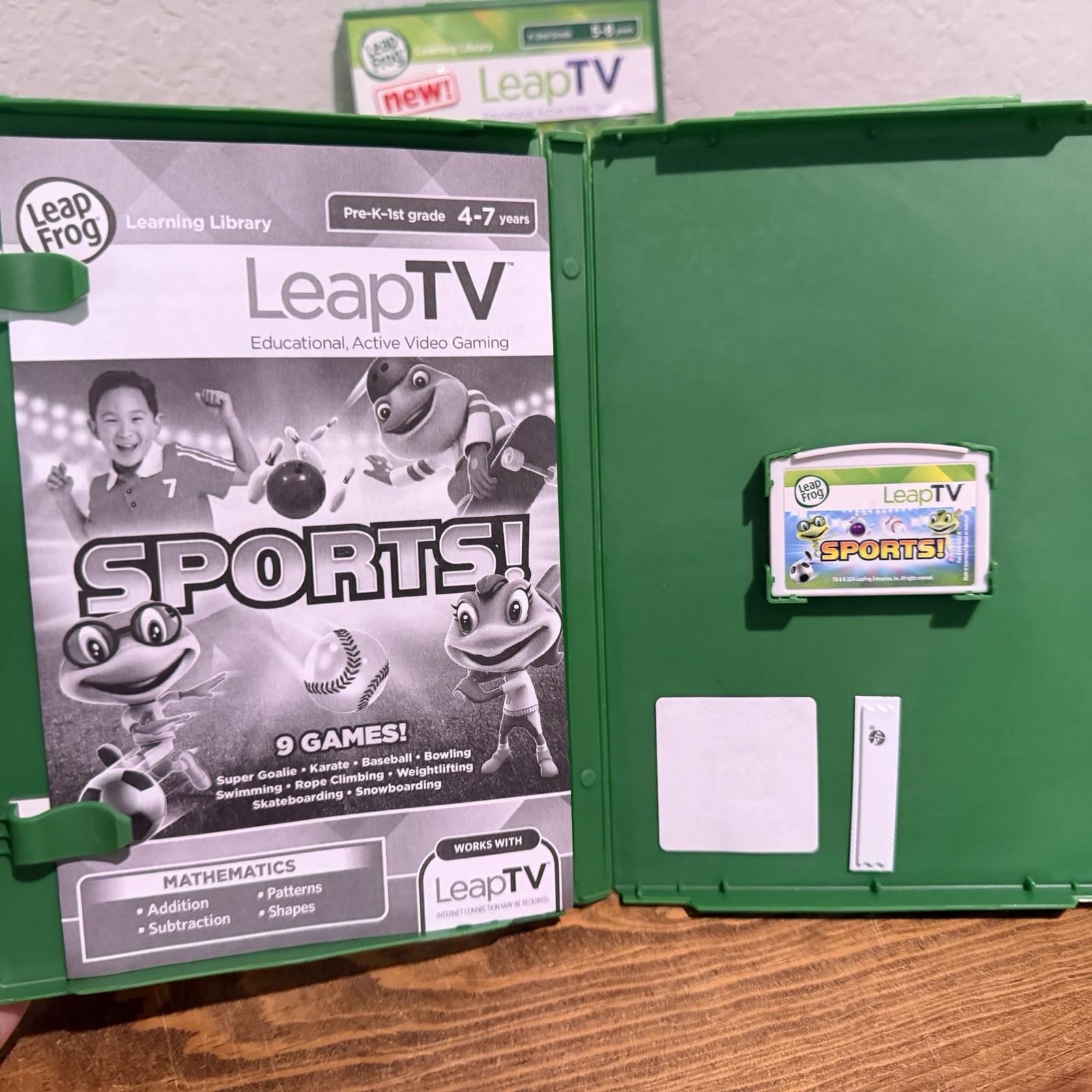 Leap Frog Leap TV Game Controller & Lot Of 4 Sports Frozen Dance Kart Racing