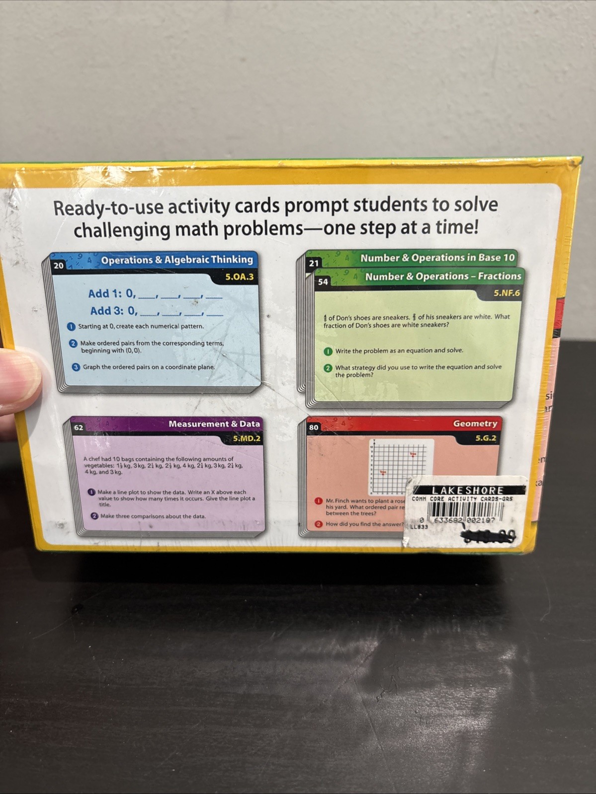LAKESHORE How Did You Solve It? Grade 5 Common Core Activity Cards LL833 NEW