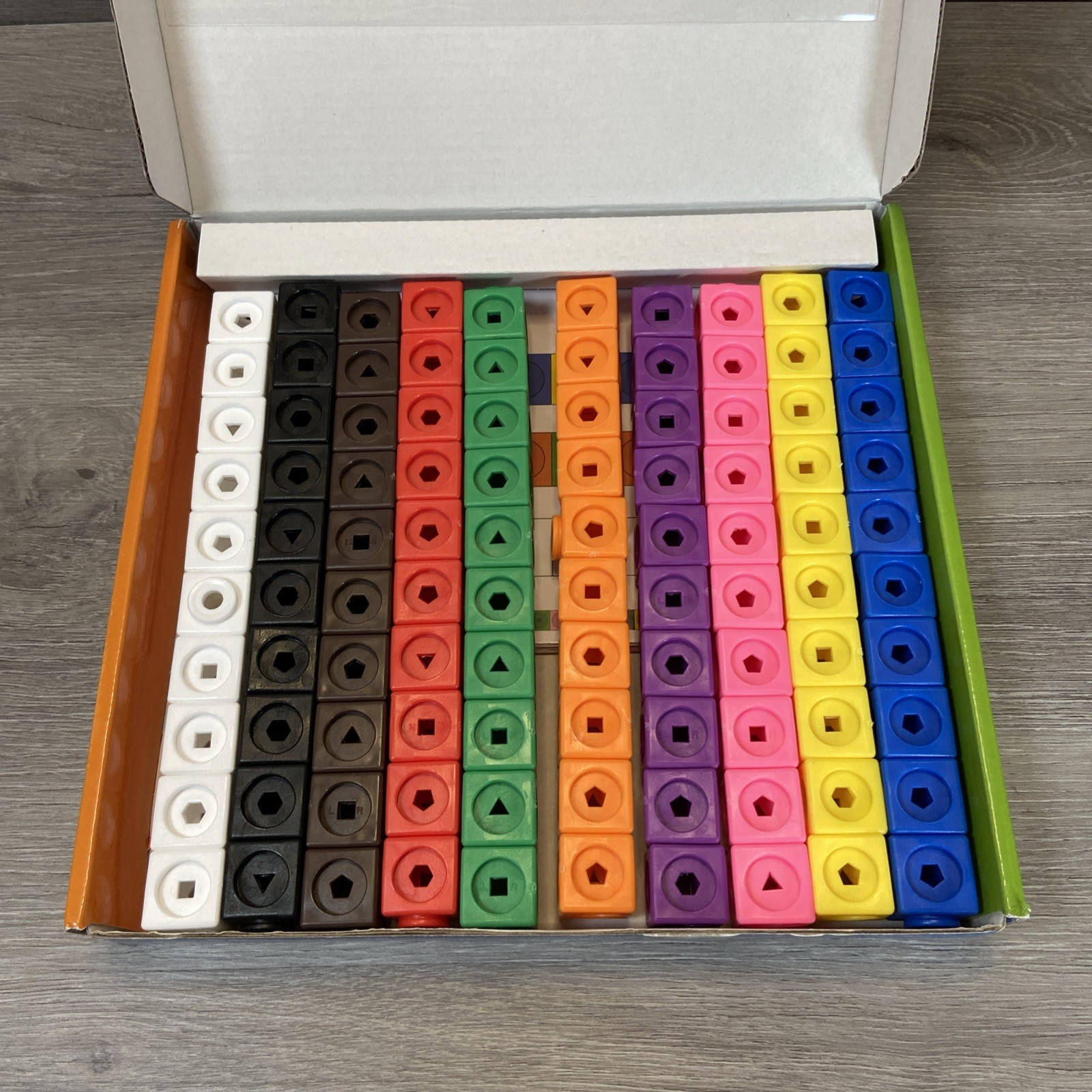 Learning Resources MathLink Cubes 115 pcs Math Activity Set Counting Linking 4+