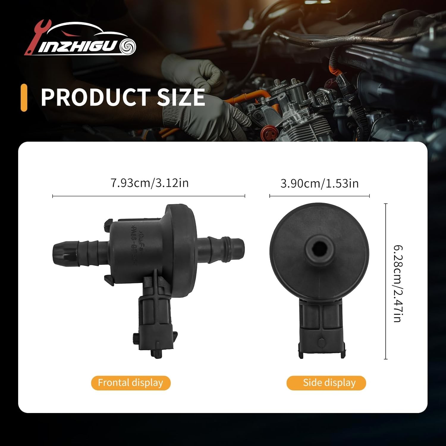 0280142500 Vapor Canister Purge Valve for Ford Fiesta 2014-2019 1.6L, Focus 2013