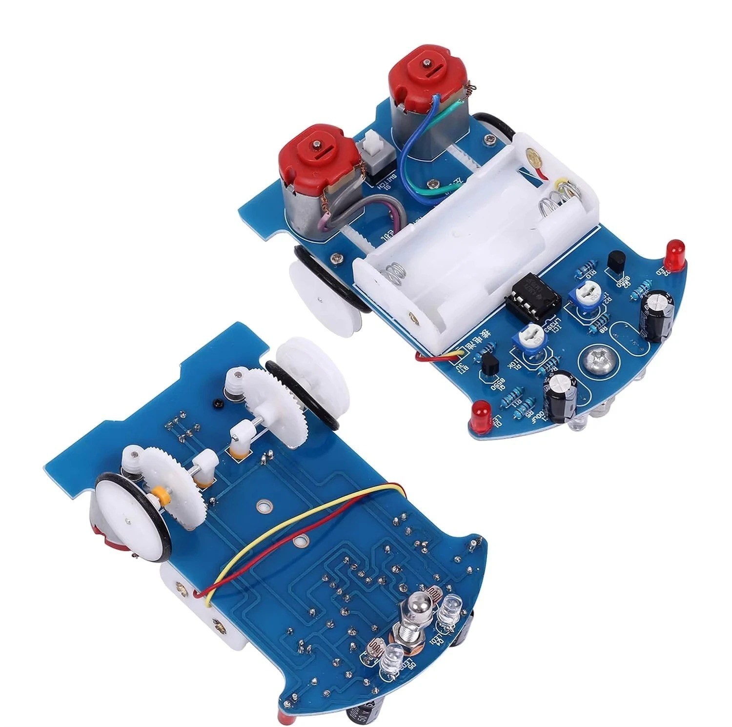 Beginners DIY Electronics Kit –Line Following Robot Smart Car Soldering Practice