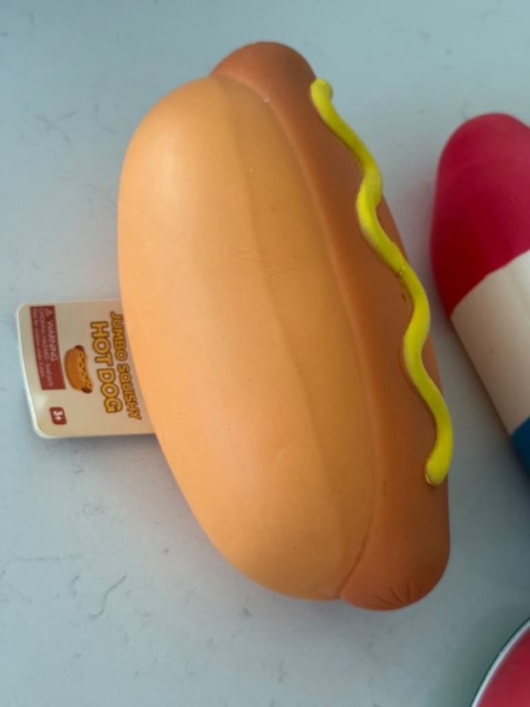 Keycraft Squishy Trio – Hot Dog, Red-White-Blue Popsicle,Watermelon NEW VIRAL