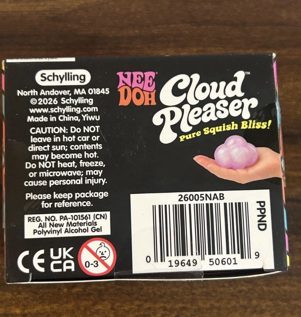 Nee Doh Cloud Pleaser Squishy, Purple, Rare, Authentic, Brand New-Unopened