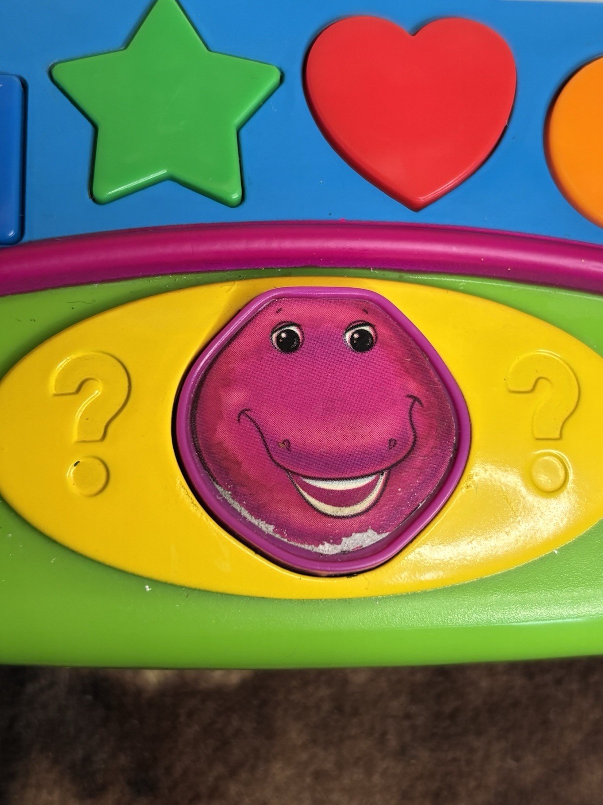 LOOK! BARNEY Laptop Interactive Learning (1) Cartridge 2002 Vintage Toy Portable