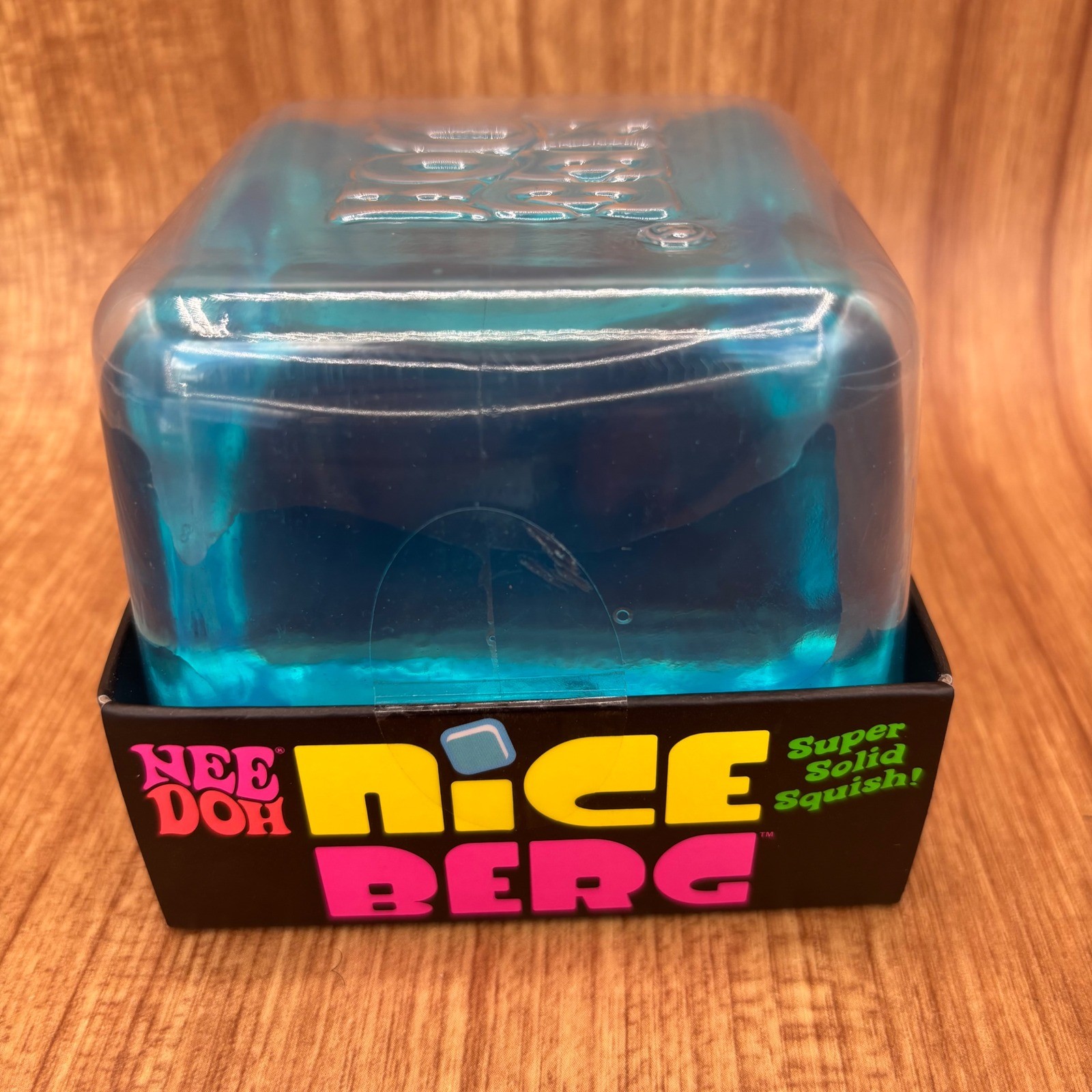 Schylling NeeDoh Nice Berg Fidget Toy Unisex OS Blue Super Solid Squish Cube