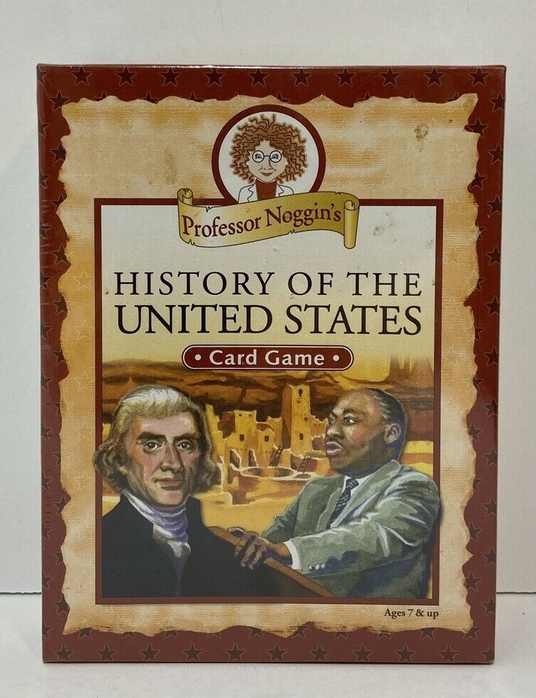 Professor Noggin History Of The United States Card Game Home School Factory Seal