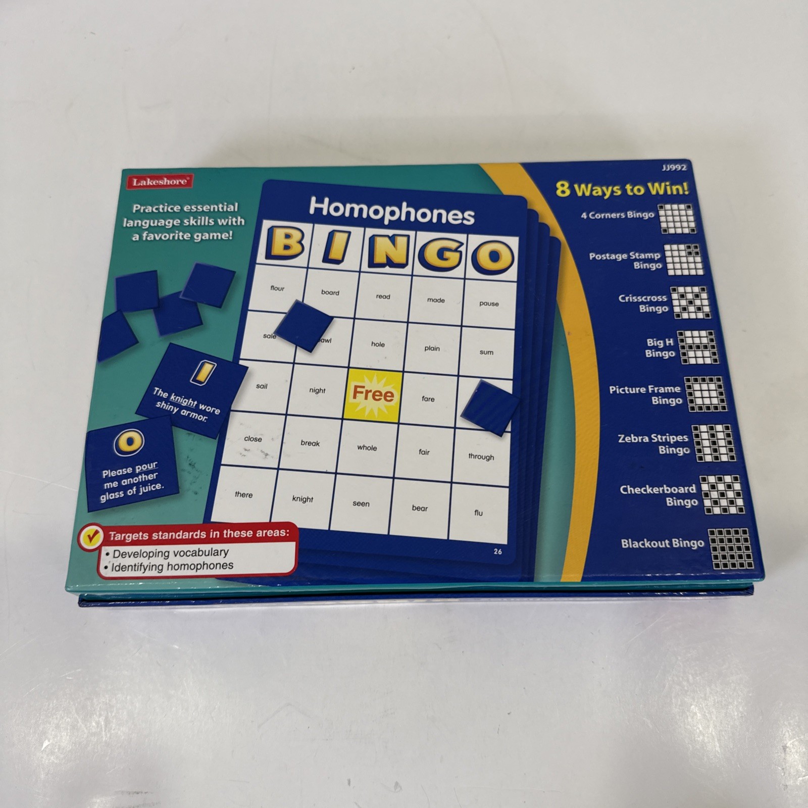 Lakeshore Homophones Bingo Level 1-Up To 36 Players- English ELA ELS JJ992