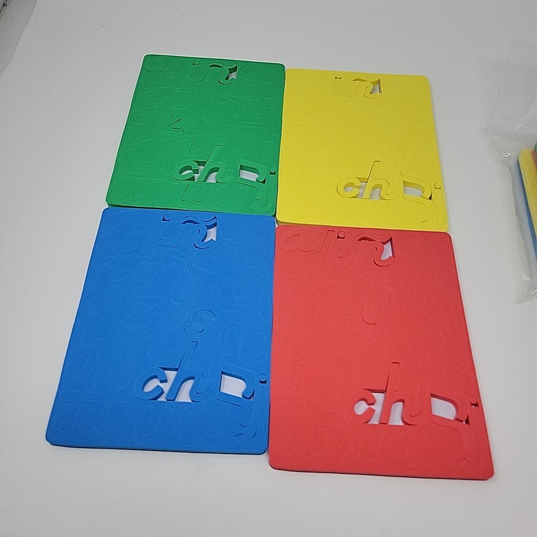 Magnetic Foam Letters, Lowercase Red, Blue Green, Yellow Letters D’Nealian