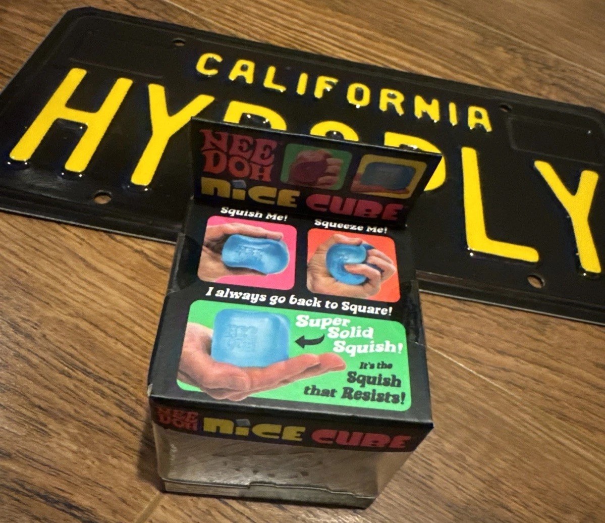 NEW! Nee Doh NICE CUBE SUPER SOLID SQUISH Blue Schylling Needoh SHIPS TODAY!