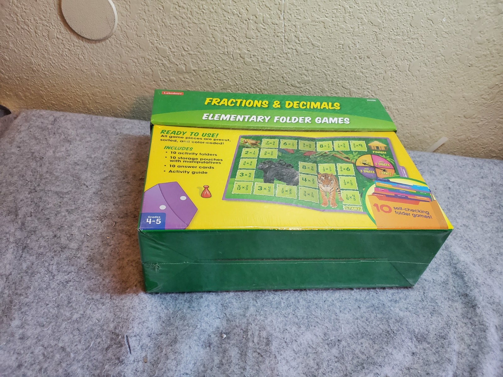 Lakeshore Fractions & Decimals Elementary Folder Games Grades 4-5th Model HH336
