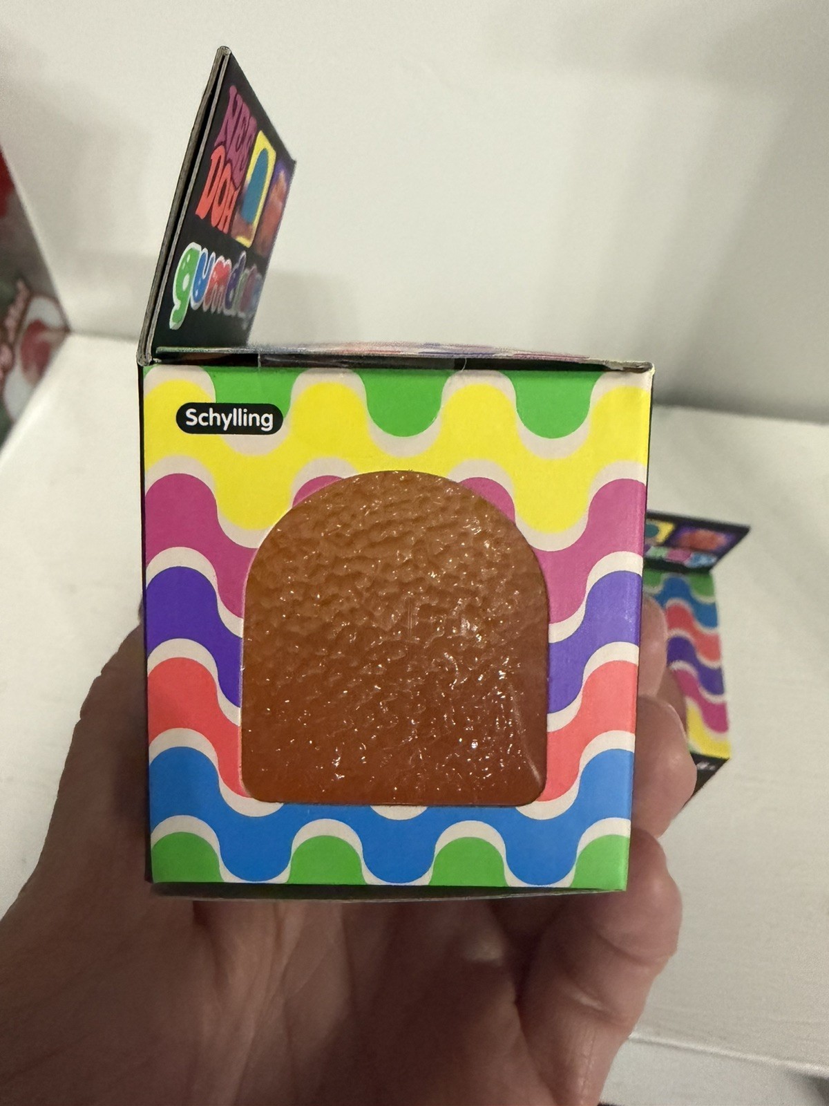 Nee Doh Nice Cube Super Solid Gum Drop Set of 6- 3 Orange 2 Blue and 1 purple