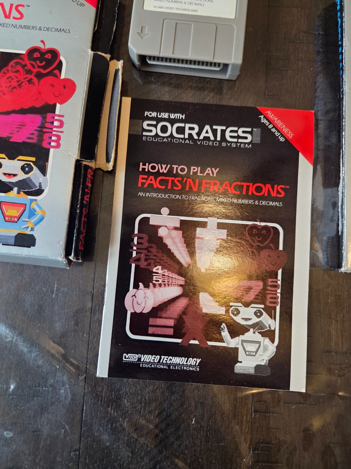 *LOT OF CIB 2!* VTECH Socrates Memory Mania Facts ‘n Fractions Games CIB