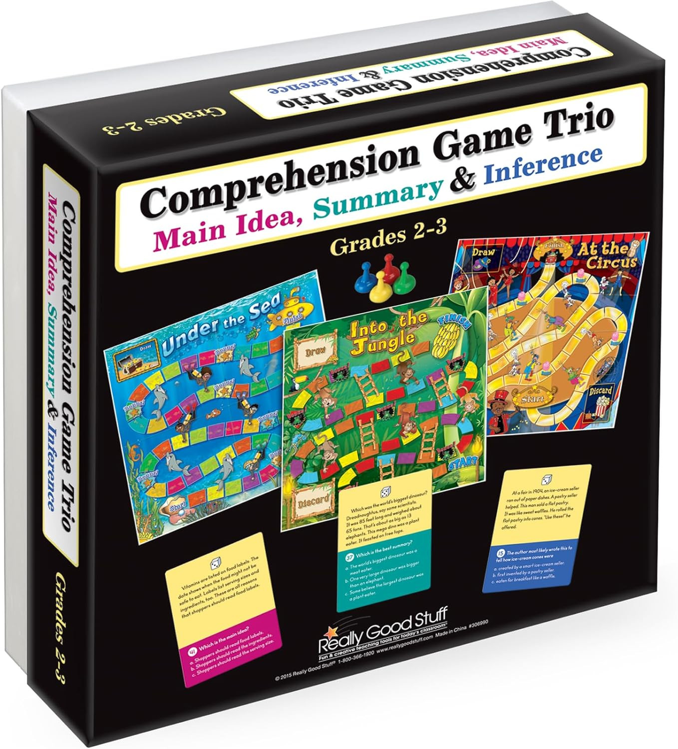 Really Good Stuff Reading Comprehension Game Trio: Main Idea, Summary and Infere