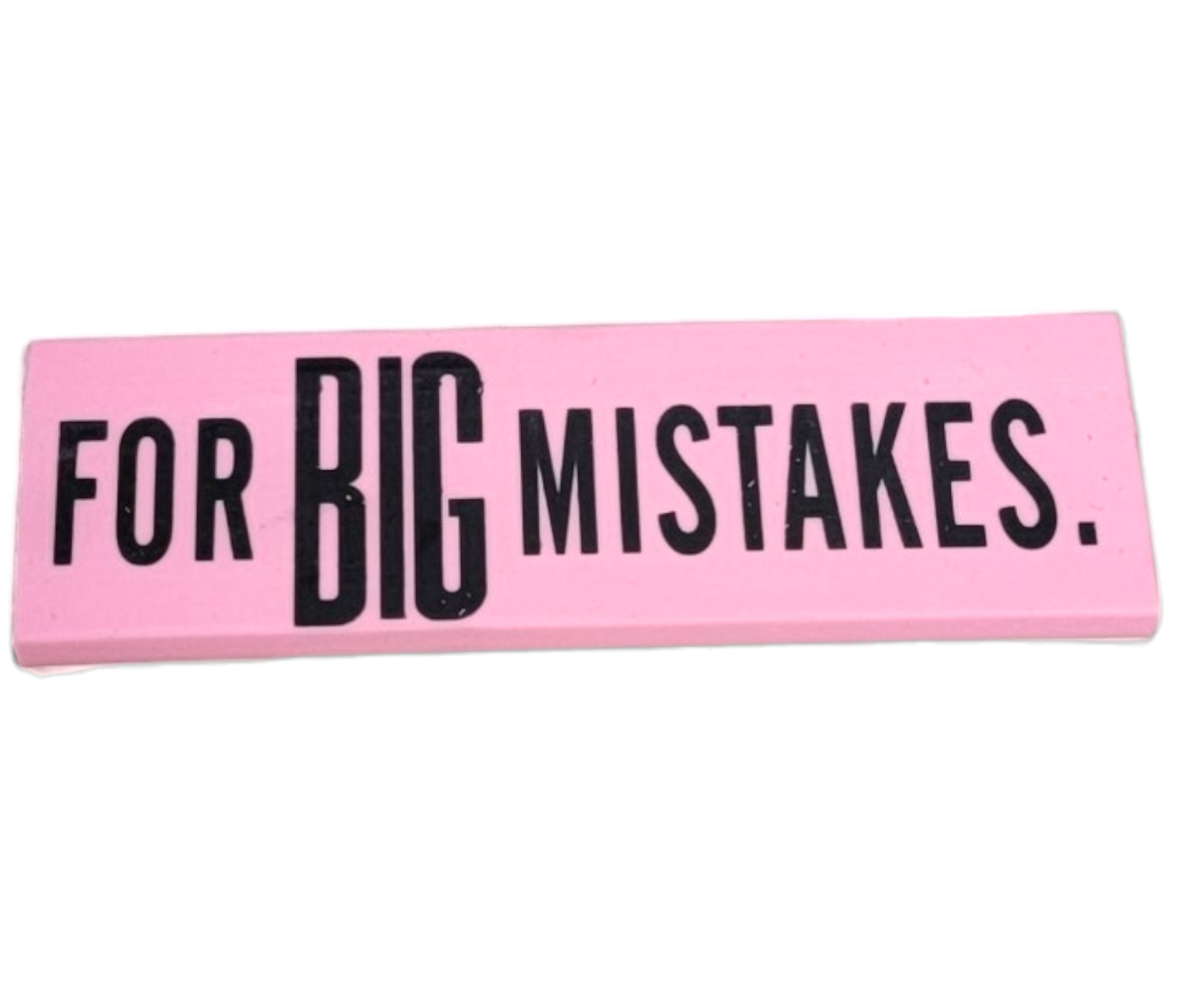 For Big Mistakes. Giant Pink Erasers (5.5″) Large Pencil Rubber Eraser Back