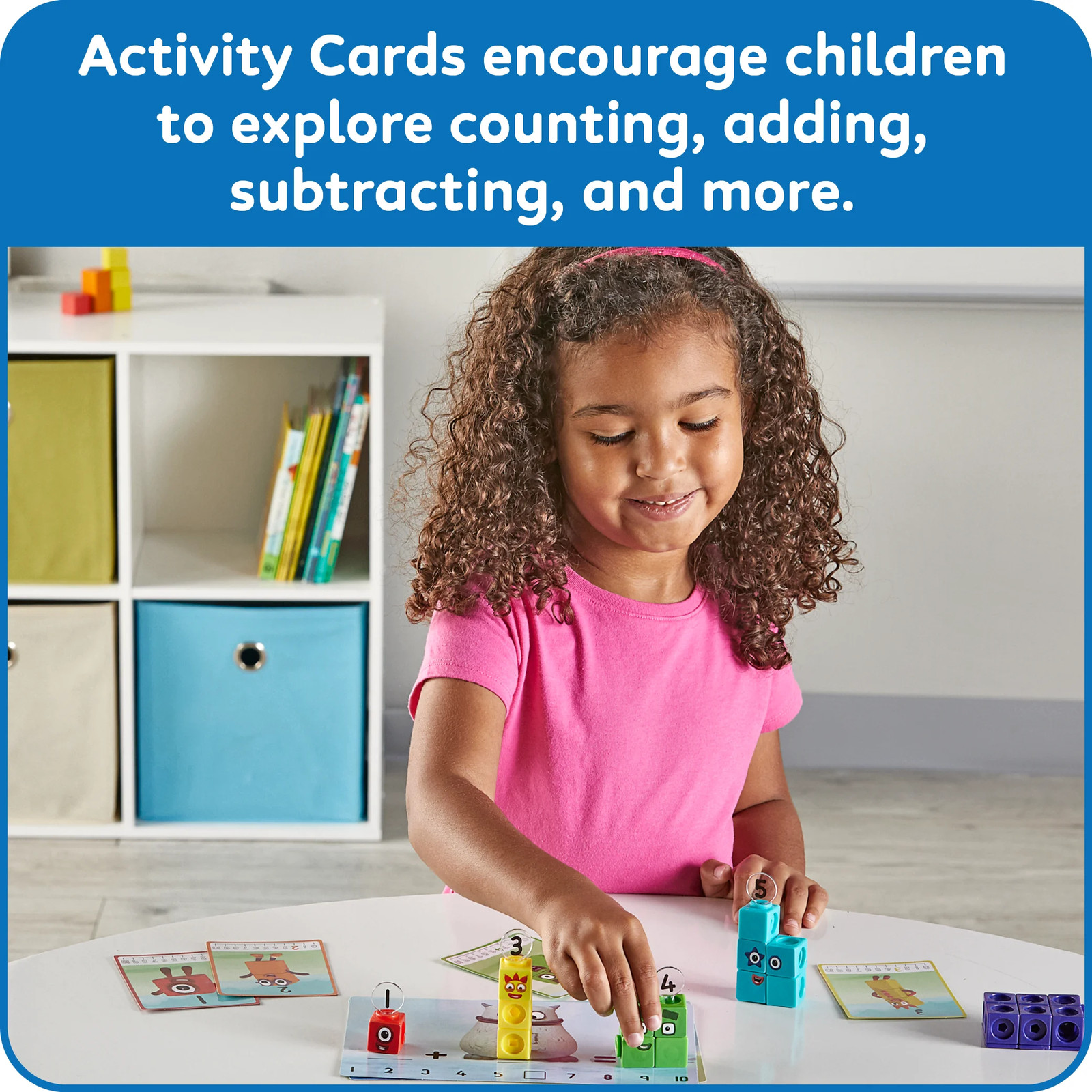 Mathlink Cubes Numberblocks 1-10 Activity Set, Math Games for Kids, A