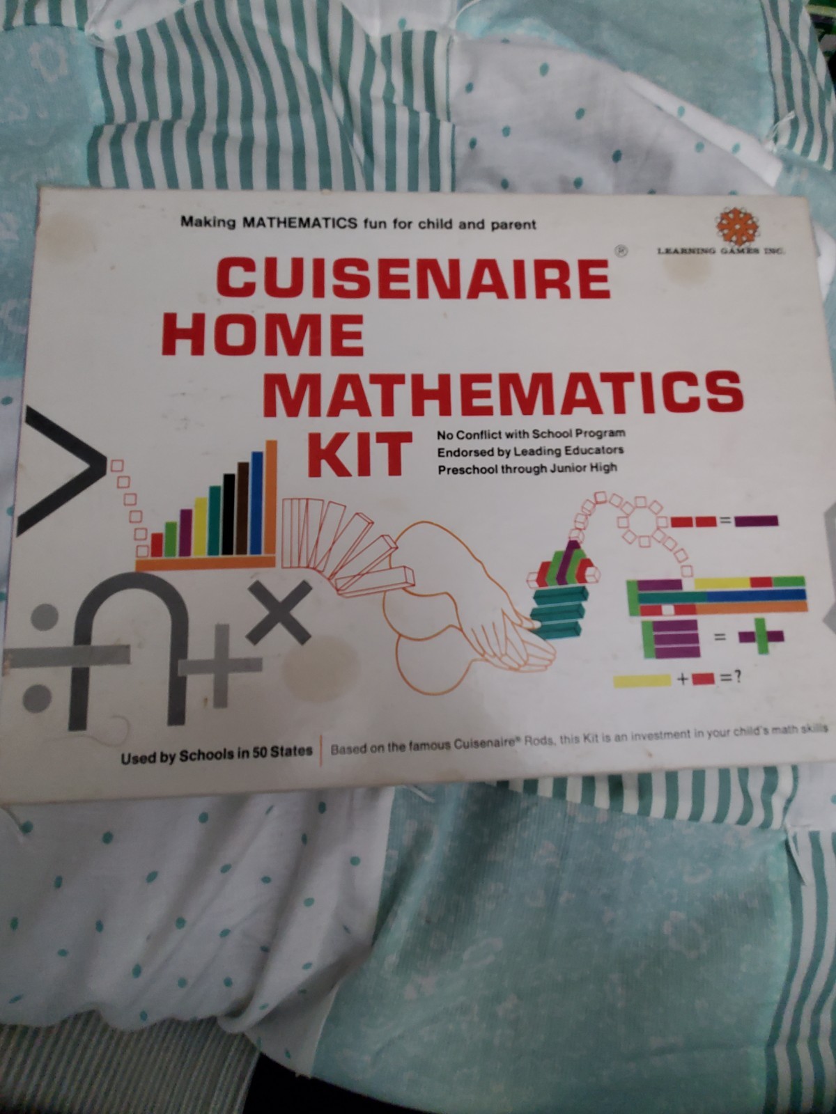 Vintage Cuisenaire Home Math Kit For Kids Complete Set 1971 Good Condition