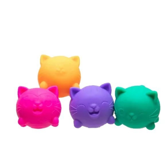 NeeDoh Teenie Cool Cats 4-Pack Schylling Squishy Kittens Fidget Stress Toy NIB