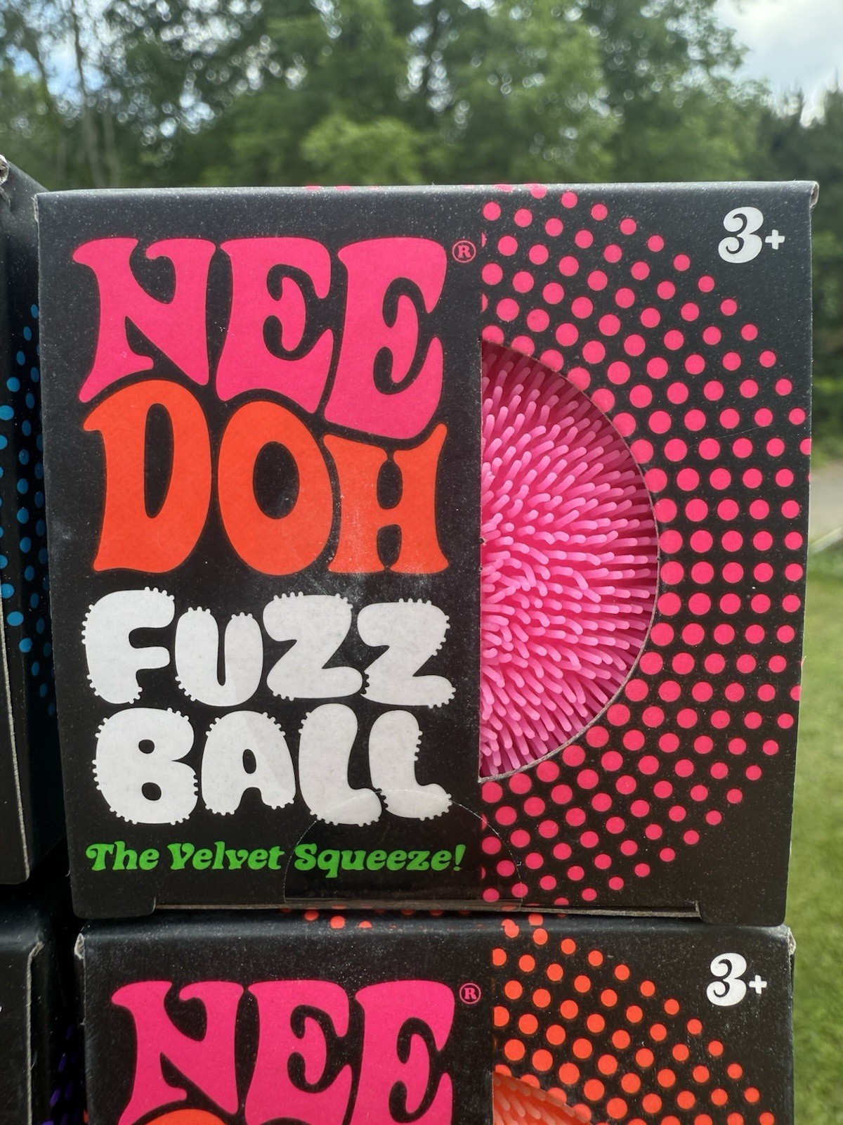 LOT OF 4: Needoh FUZZ BALL Flower Power The Velvet Squeeze Fuzzball NEW